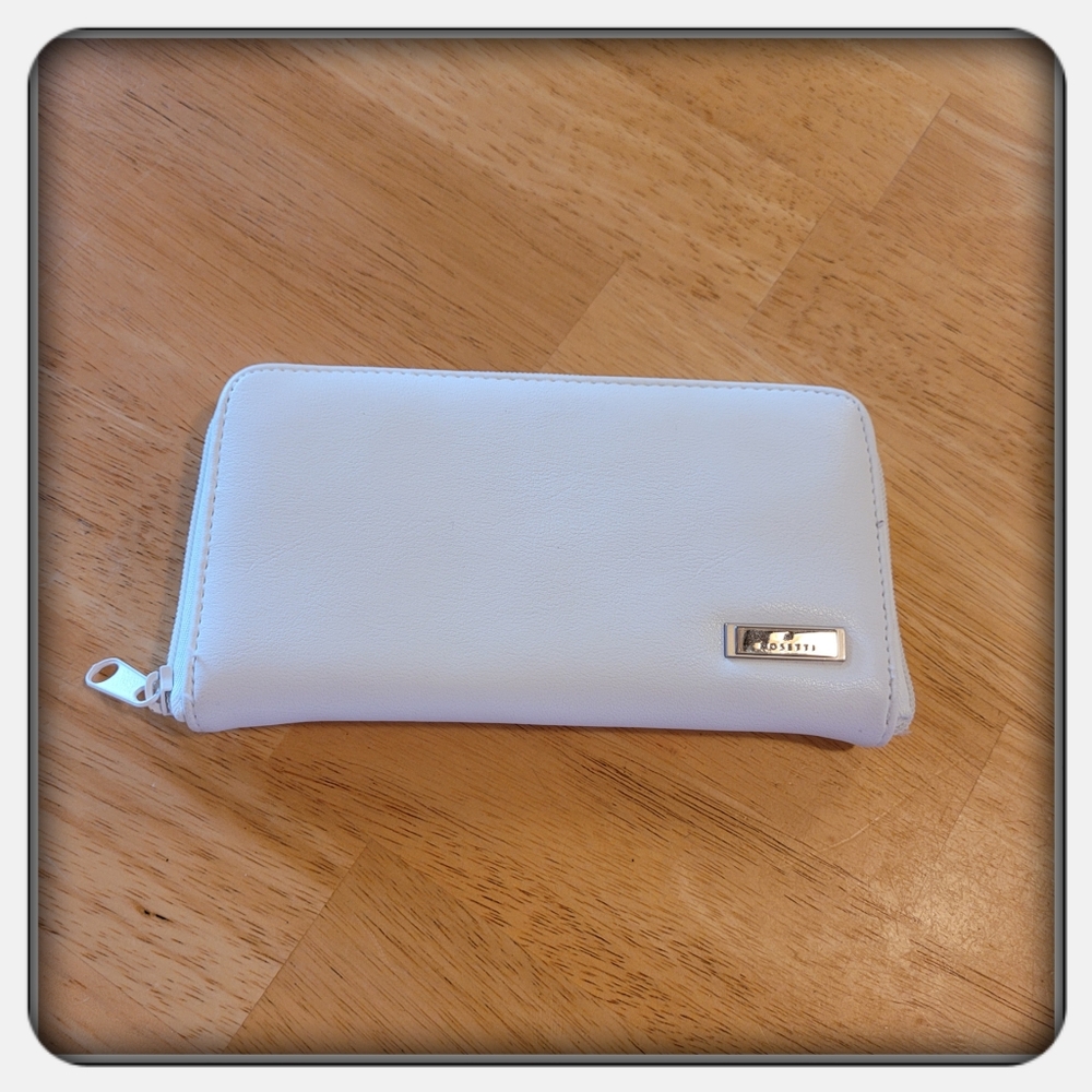 Woman's White Rosetti Wallet